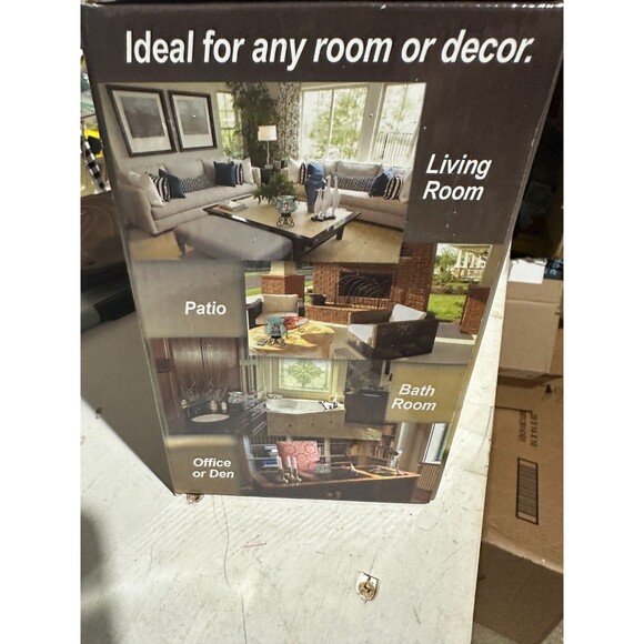 Tech Tools Mosaic Glass Lamp with Remote Control Wrought Iron Stand Set Of 2 - Picture 2 of 5